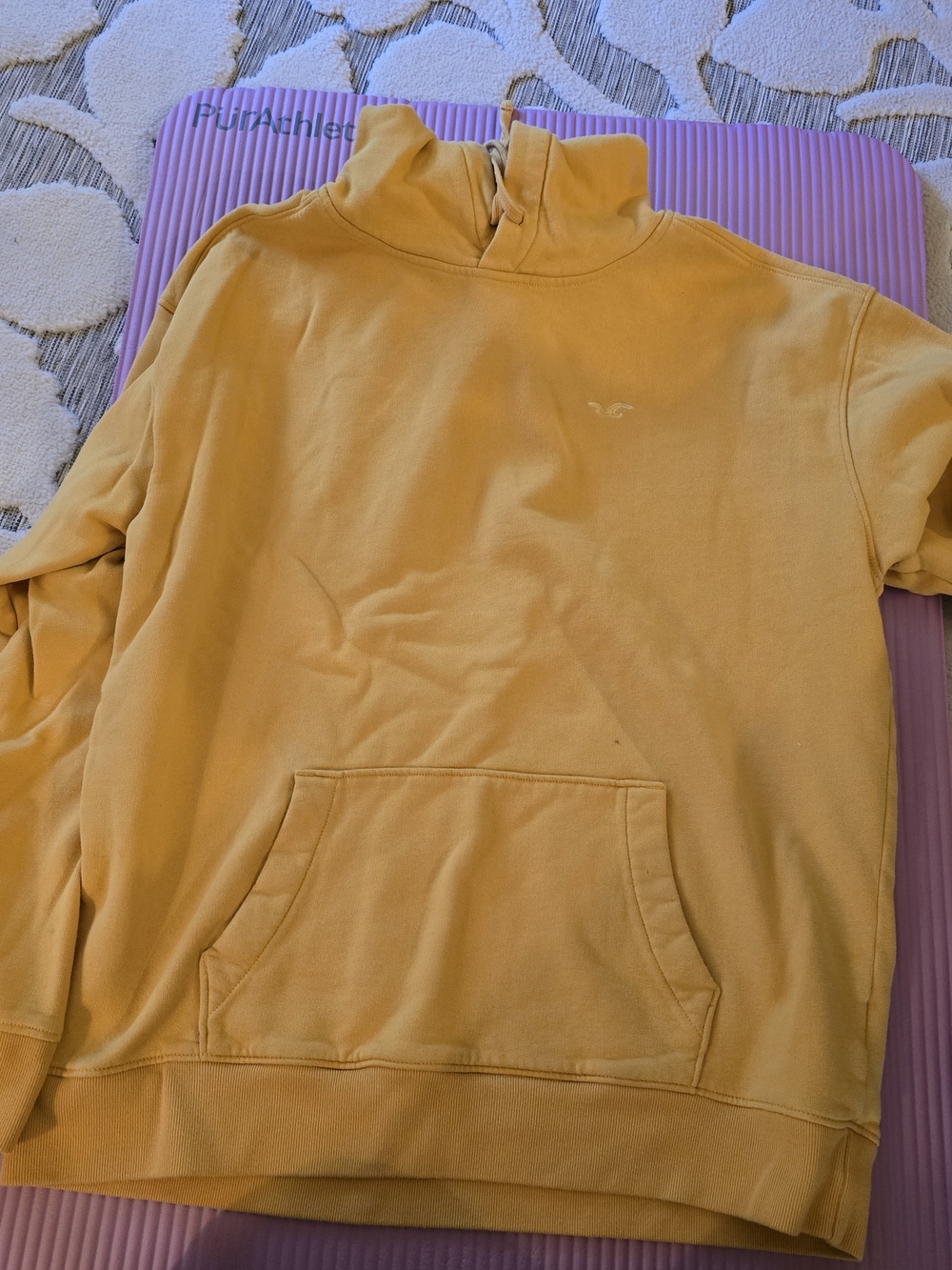 Hollister Mustard Yellow Pullover Hoodie